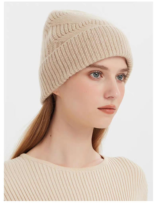 Women's pure cashmere beanie hats
