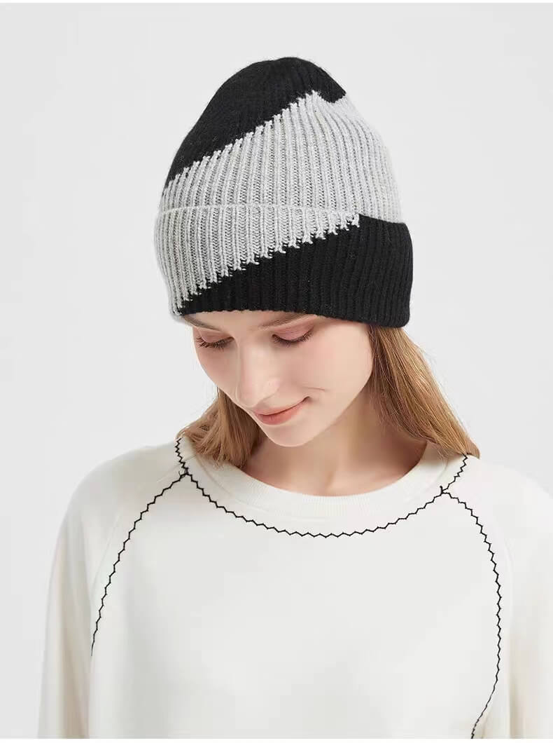Women's cashmere beanie hats 2 colors