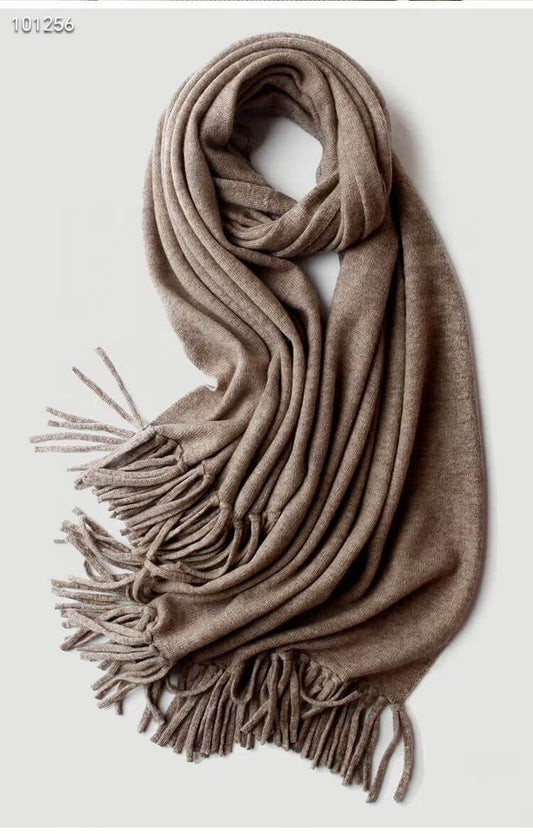 Women's 100% pure cashmere scarf with strips
