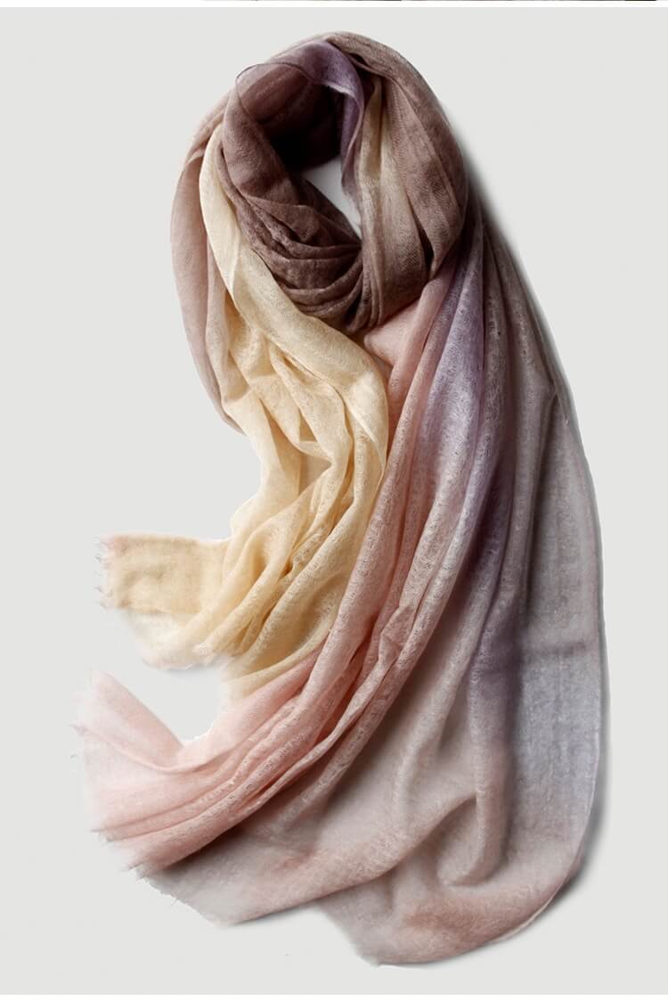 Feather-Light 100% Cashmere Gradient Wrap