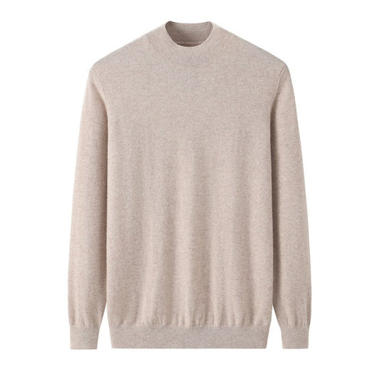 100% cashmere mock neck sweaters for men