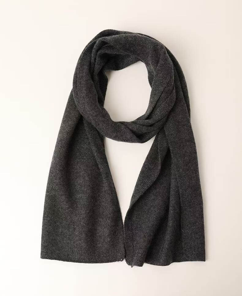 charcoal grey cashmere small scarf modern lightweight scarf