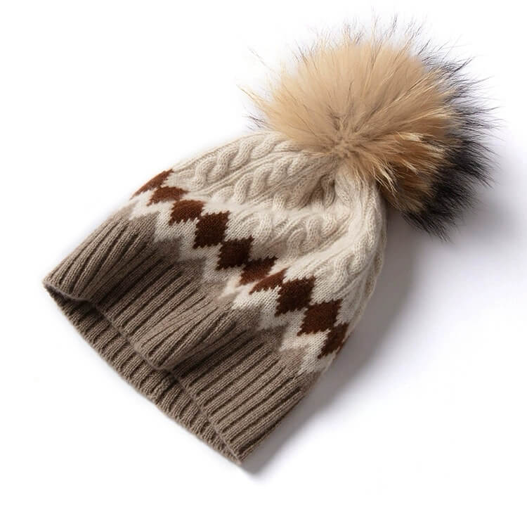 Women's cashmere beanie hats for Christmas