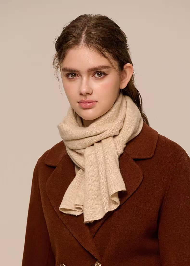 compact cashmere mini scarf 152x26cm travel friendly neck scarf