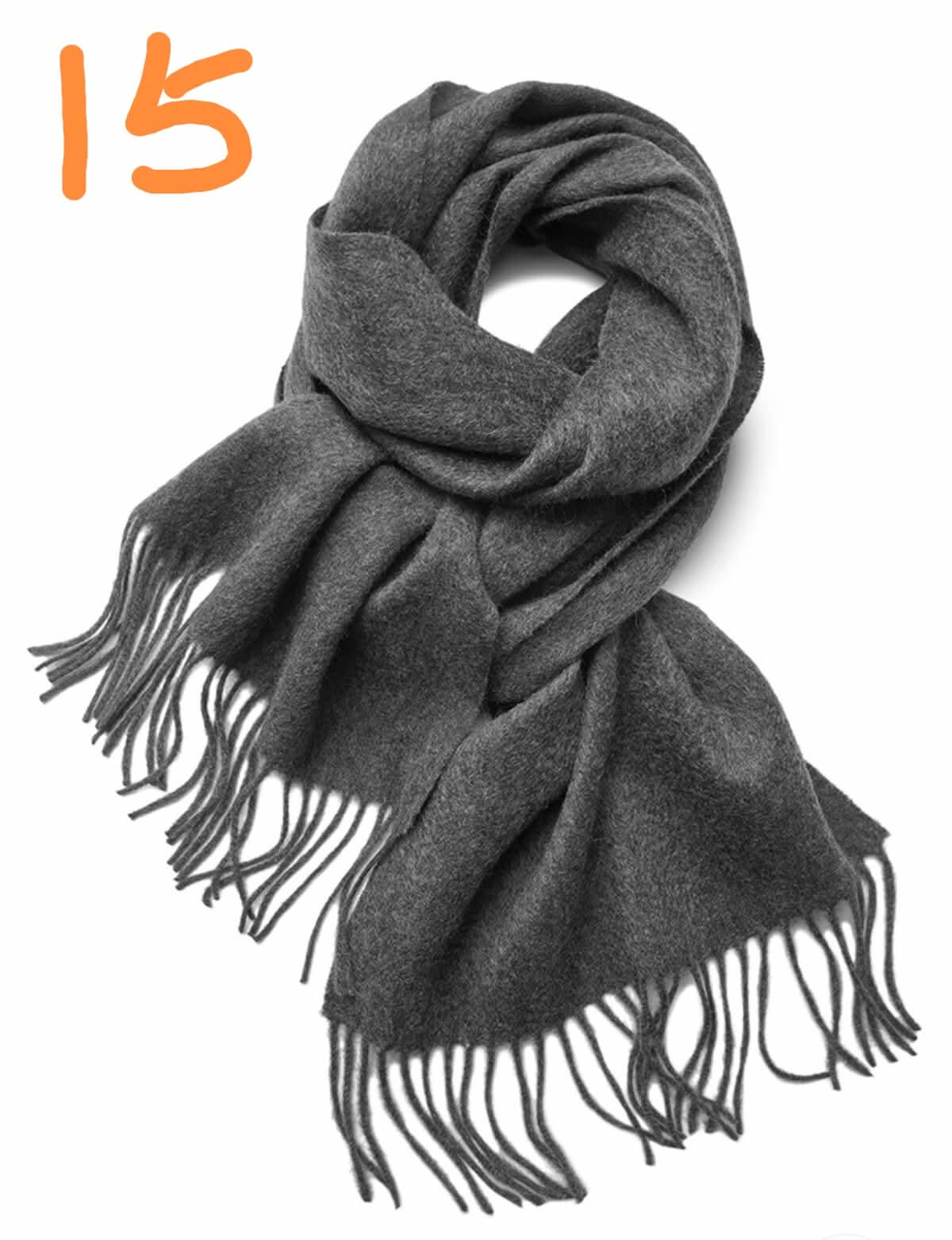 dark grey cashmere scarf soft warm versatile accessory
