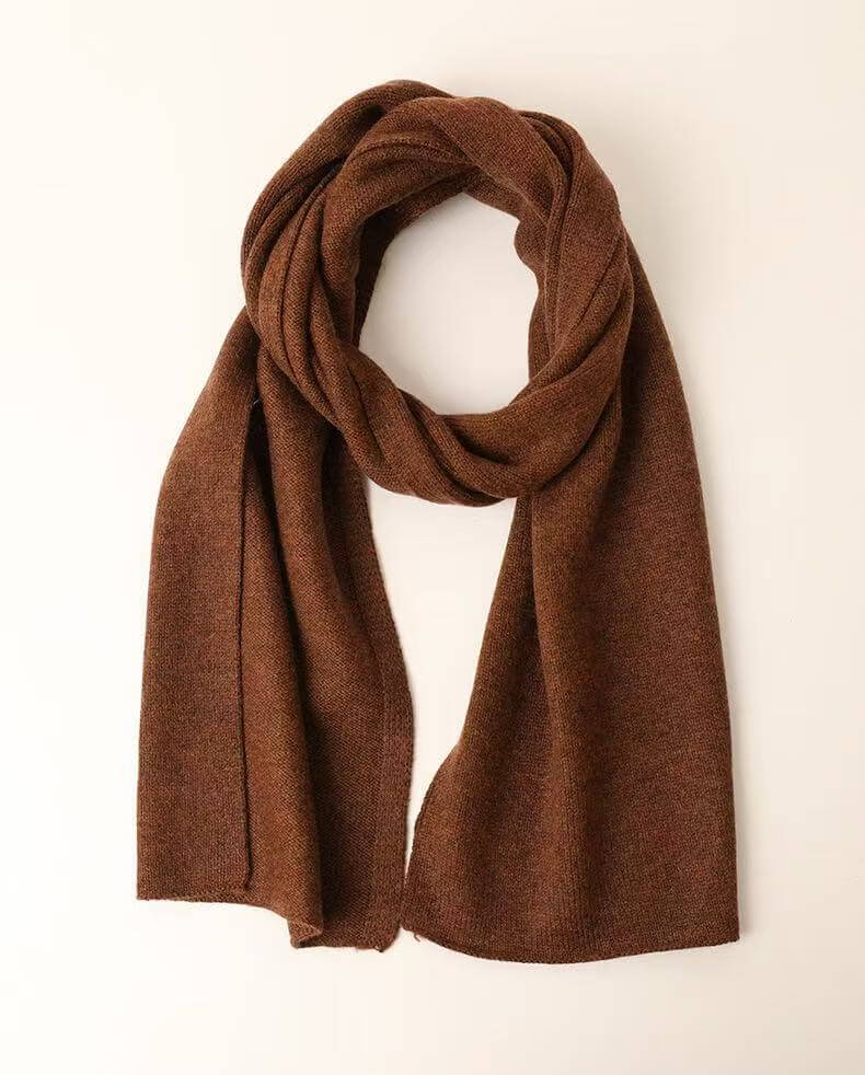 deep camel cashmere small scarf warm soft unisex winter scarf