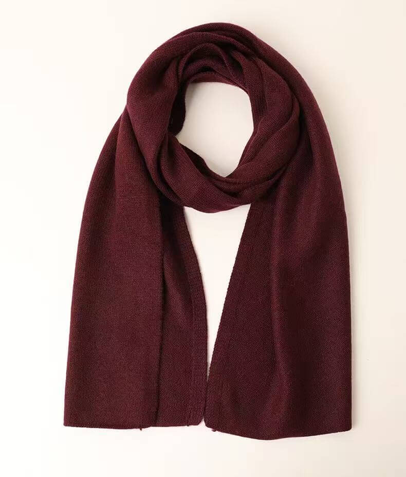 deep wine cashmere small scarf premium soft winter neck scarf