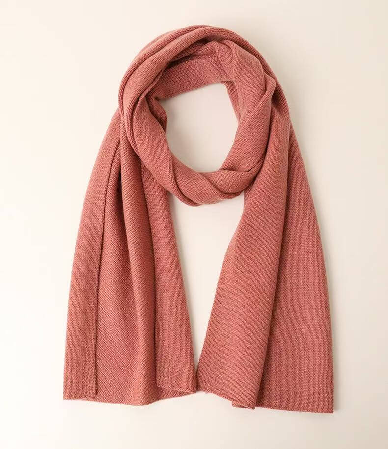 dusty rose cashmere scarf small lightweight unisex neck scarf