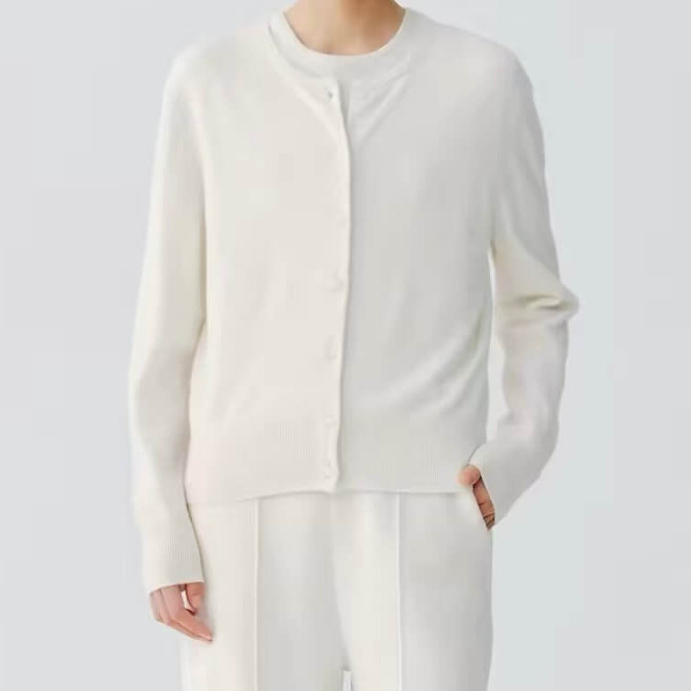 fine knit cashmere cardigan relaxed fit elegant spring wardrobe essential