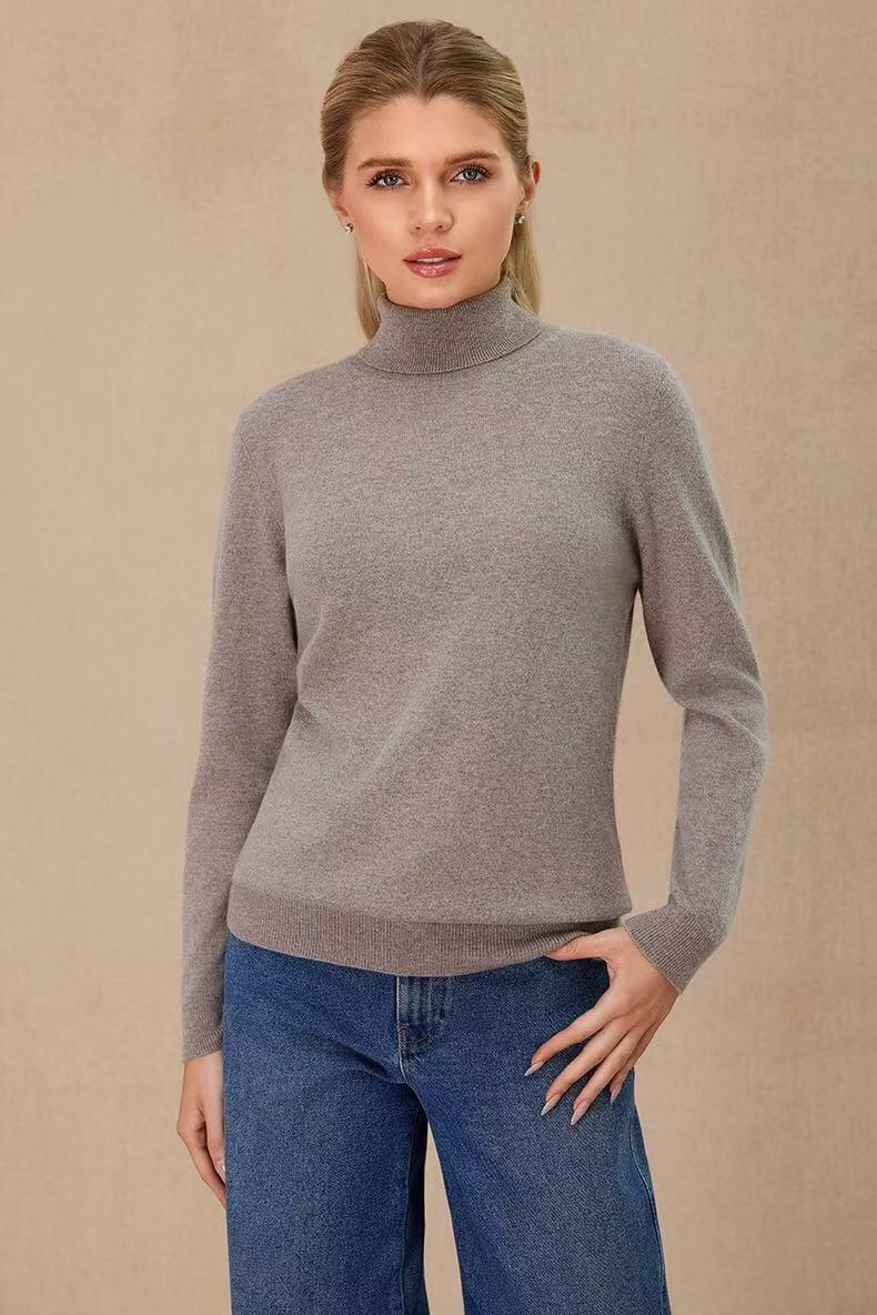 grey cashmere slim fit sweater everyday luxury knit