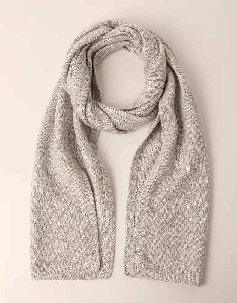 	light grey cashmere small scarf soft lightweight everyday scarf