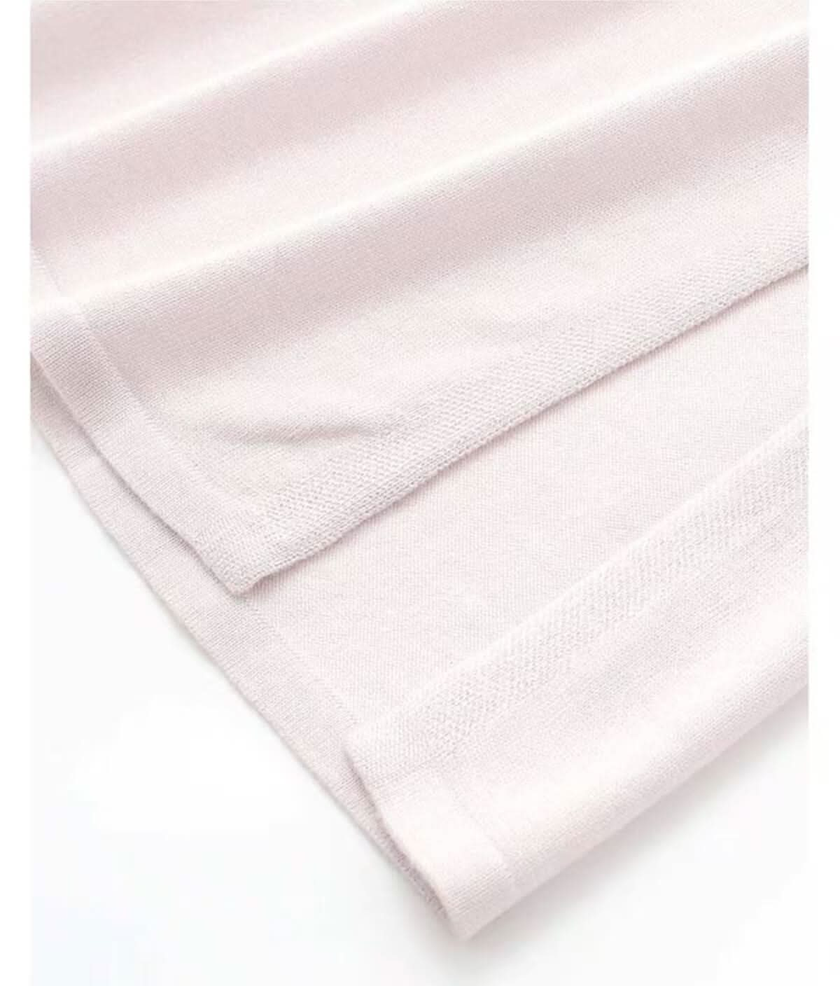 women's pink silk blend cashmere dress