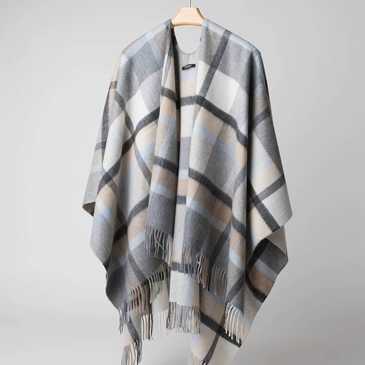 Luxury cashmere gift shawl cape in multiple colors,U-neck cashmere wrap
	•	oversized cashmere shawl