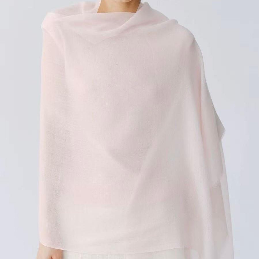 lightweight 100% cashmere shawl scarf with diamond texture