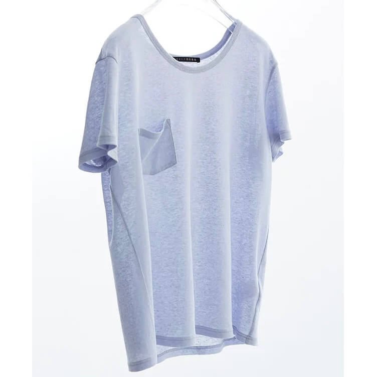 women's 100% Linen Short-Sleeve Tee in lalic 