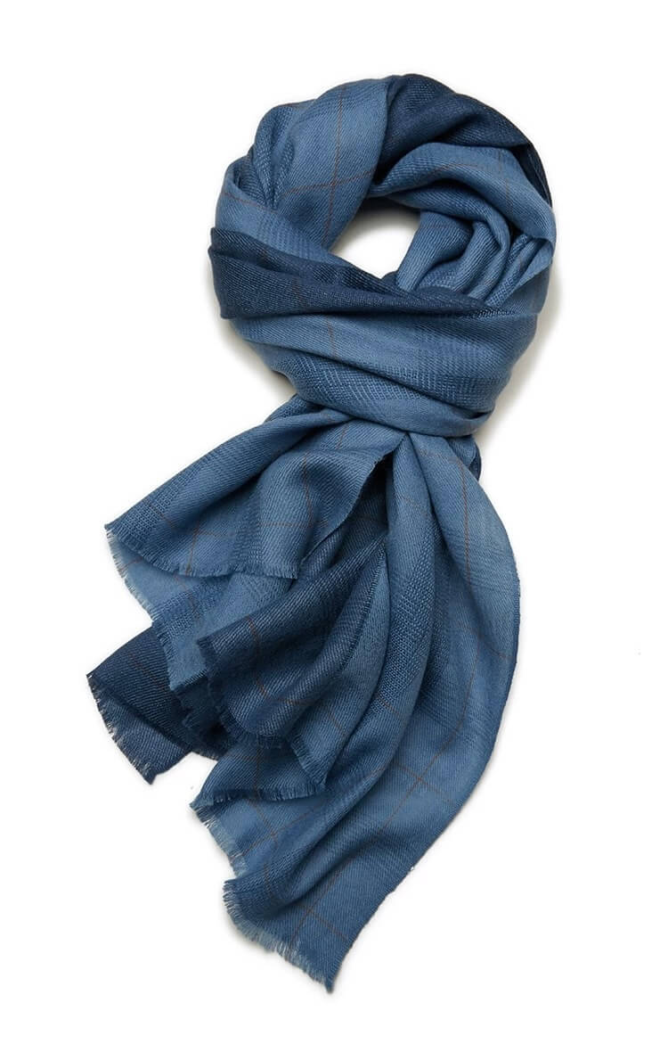 Soft warm men’s cashmere plaid scarf