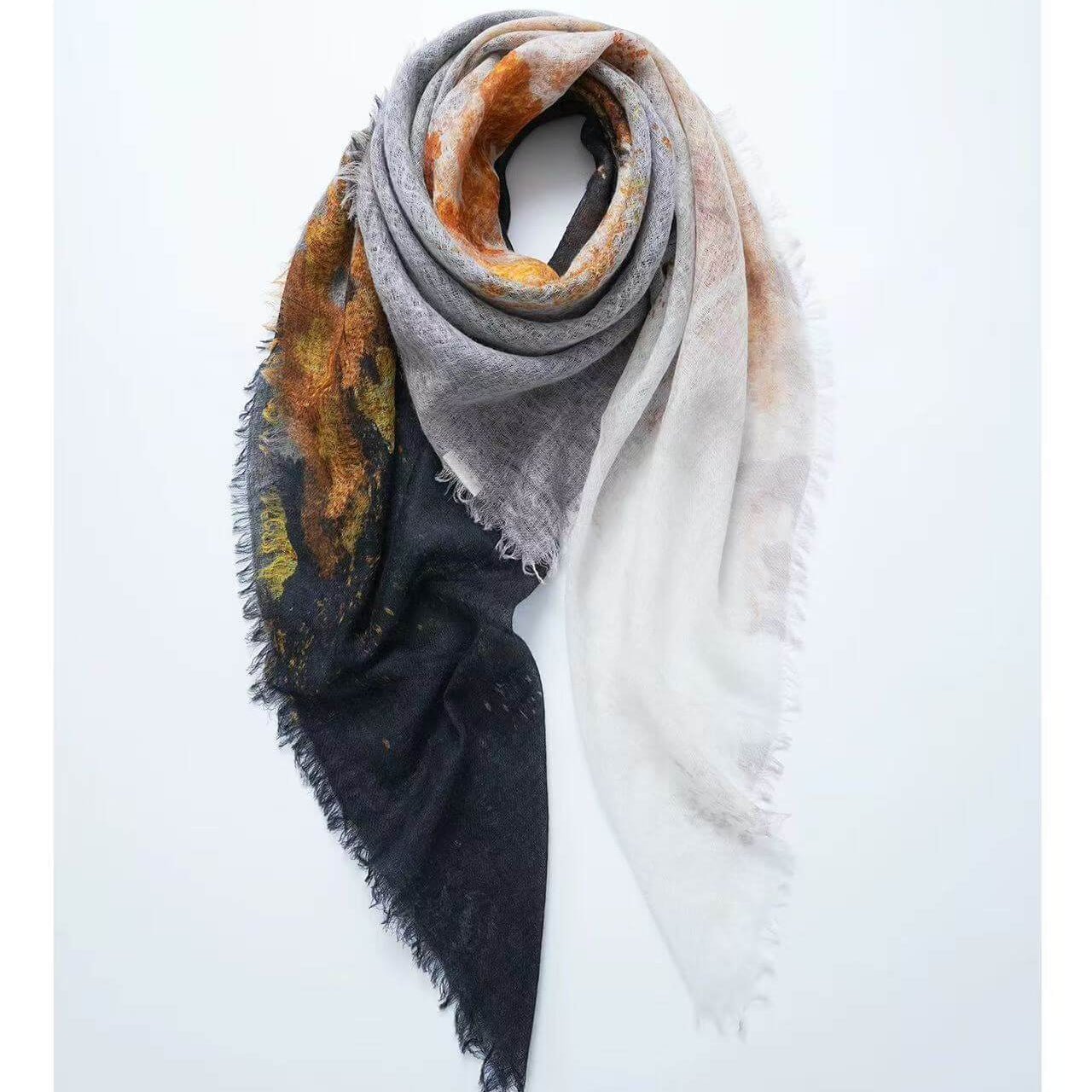 luxury thin cashmere scarf for spring and summer outfits