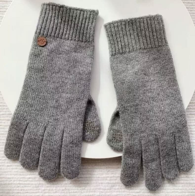 men's cashmere gloves  light grey