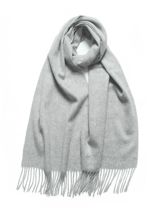 women's men's cashmere scarf in light grey, it is unisex grey cashmere scarf.