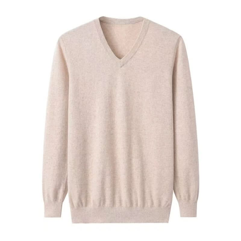 men's cashmere v neck sweater. beige cashmere sweaters for men