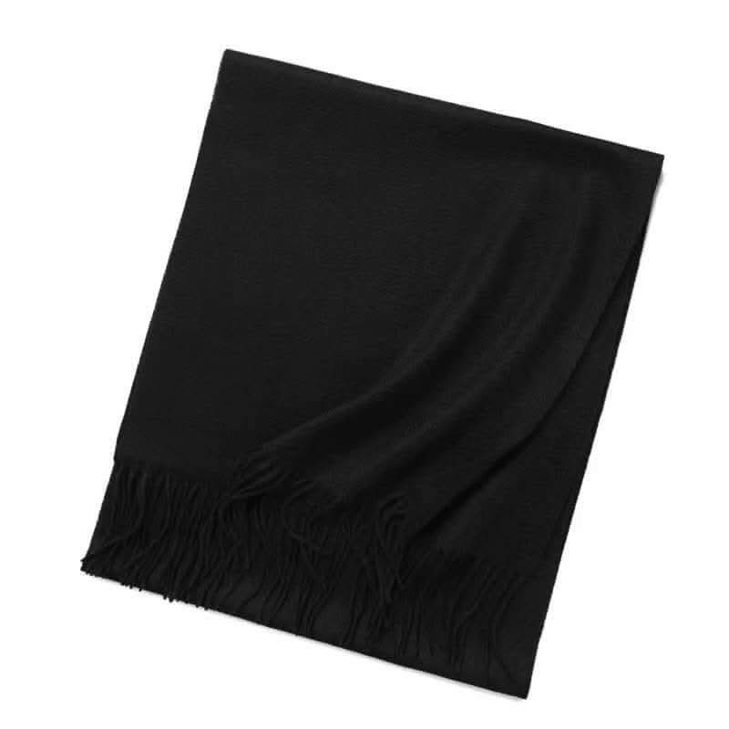 mens women's black Premium classic cashmere scarf for gifting and wholesale