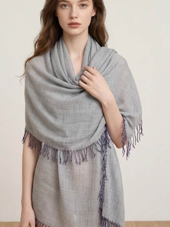 soft pure cashmere wrap for air conditioning