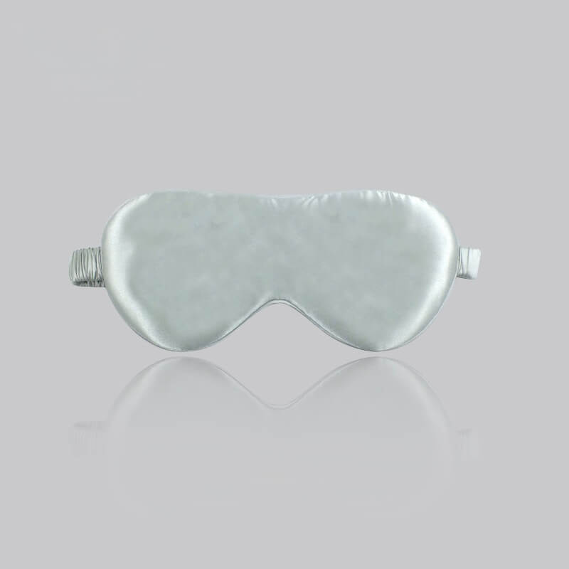 mint green silk scarf and sleep mask set