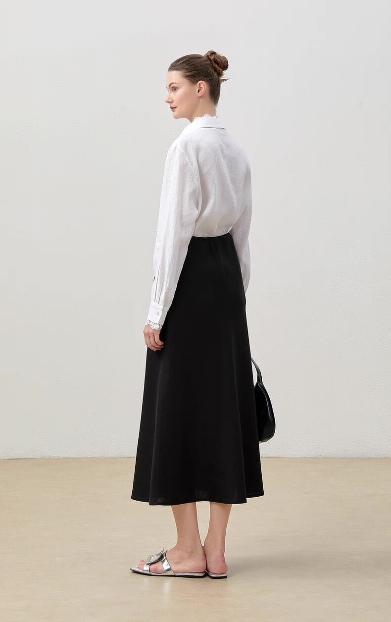 	relaxed fit linen blouse women summer
