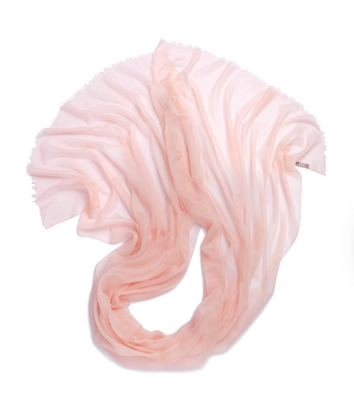 oversized 100% cashmere wrap with rich color and softly gathered folds