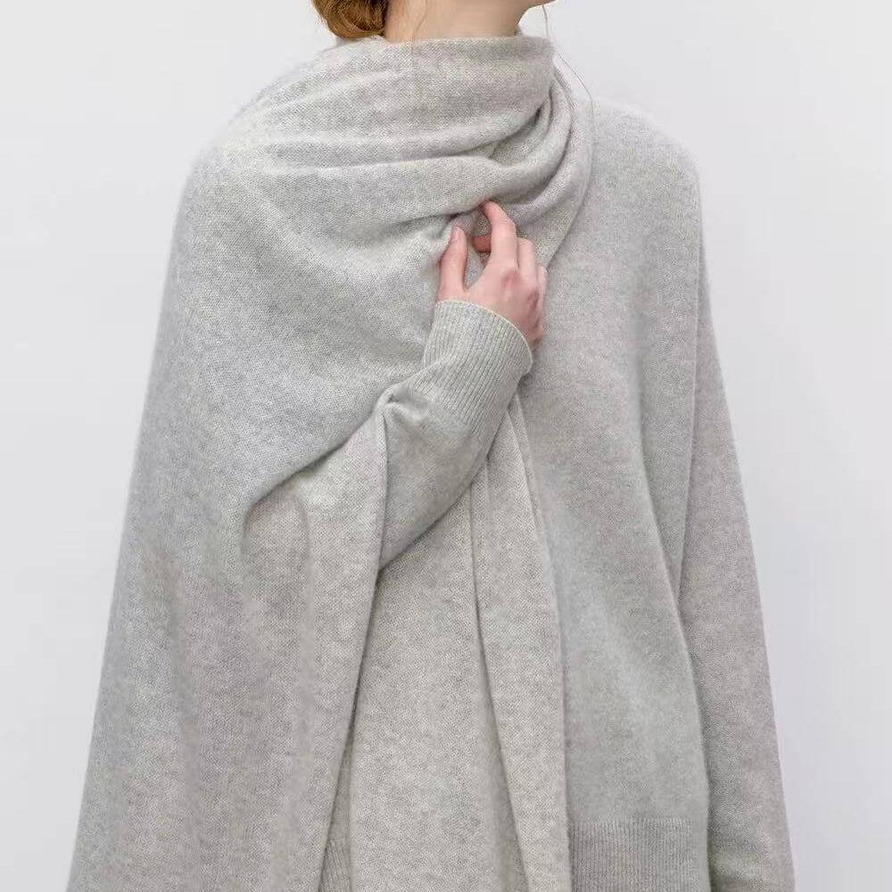 	minimalist grey cashmere scarf fashion accessory