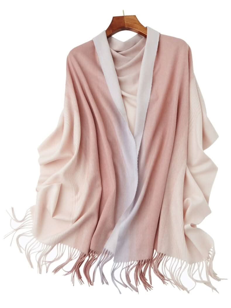 Women's Luxury Pure Cashmere Scarf in pink color, The best Christmas and New Year gift for your lover and friends.