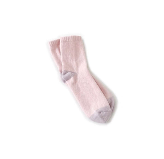 women's cashmere socks in light pink