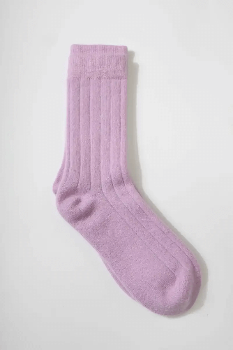 cashmere socks for ladies in pink