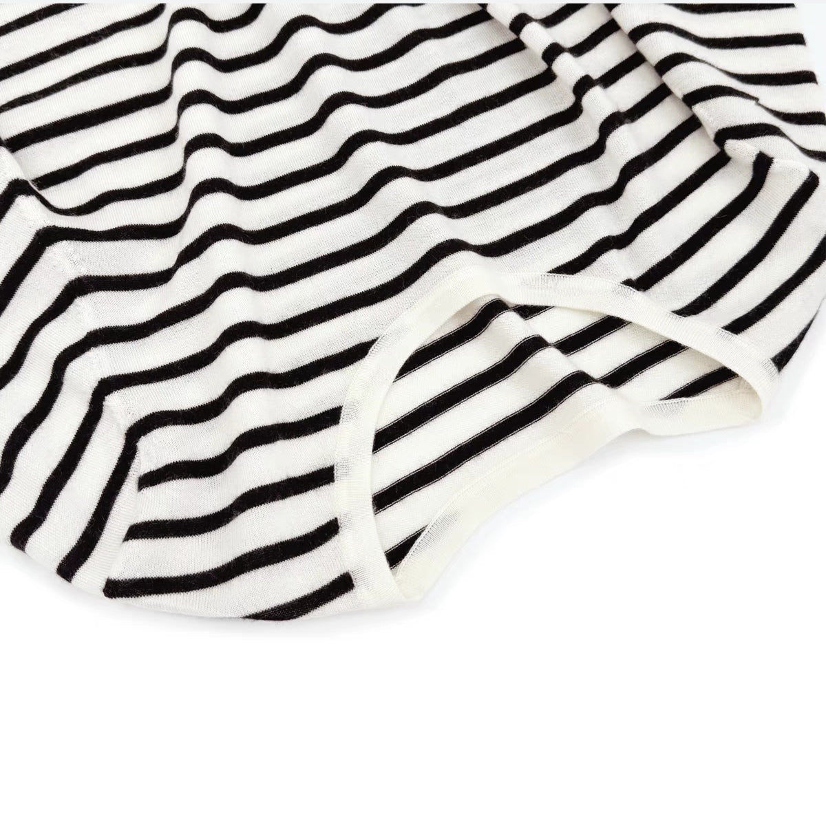 Timeless Stripes: 100% Cashmere Classic Crewneck Tee