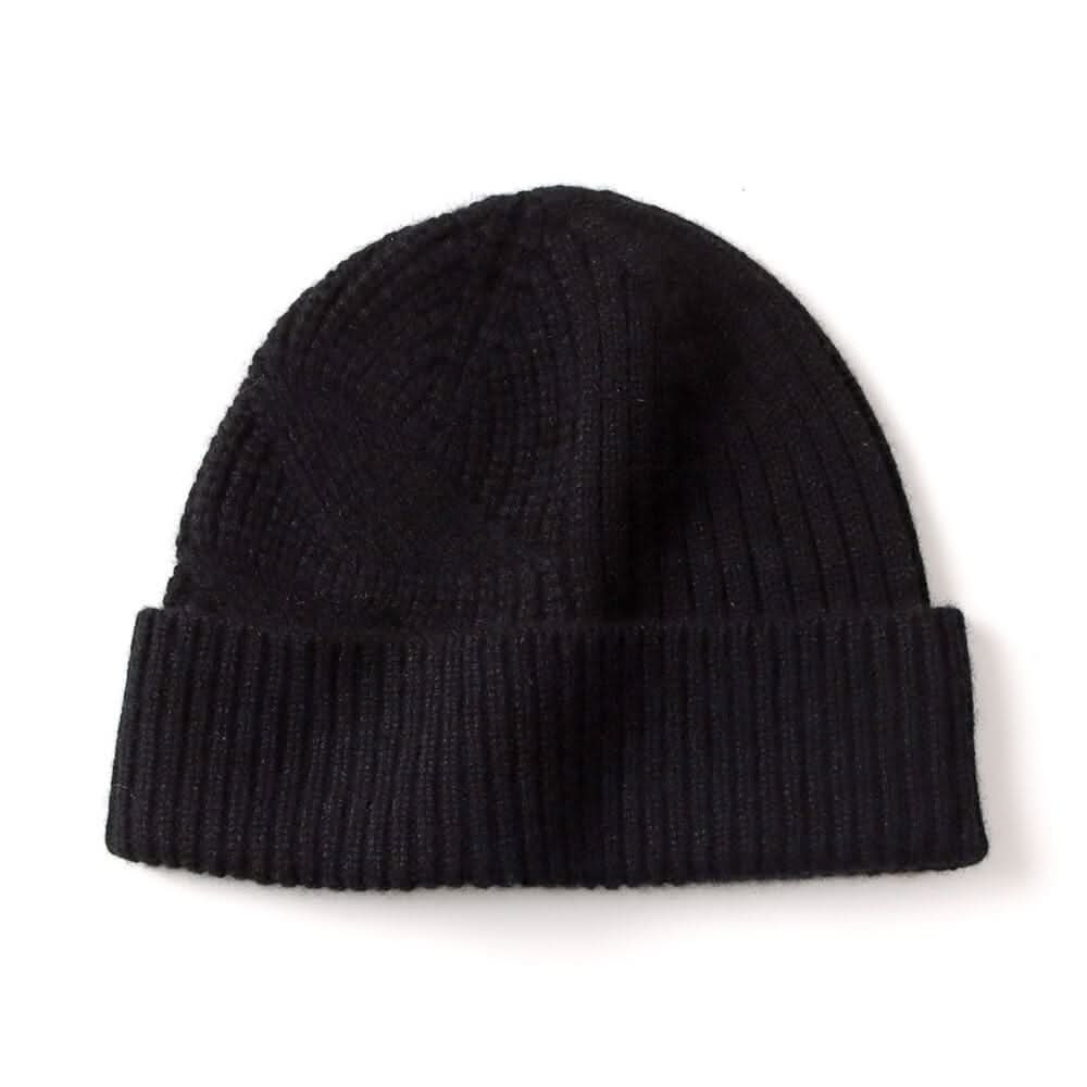 100% cashmere beanie hats ribbed cashmere hats