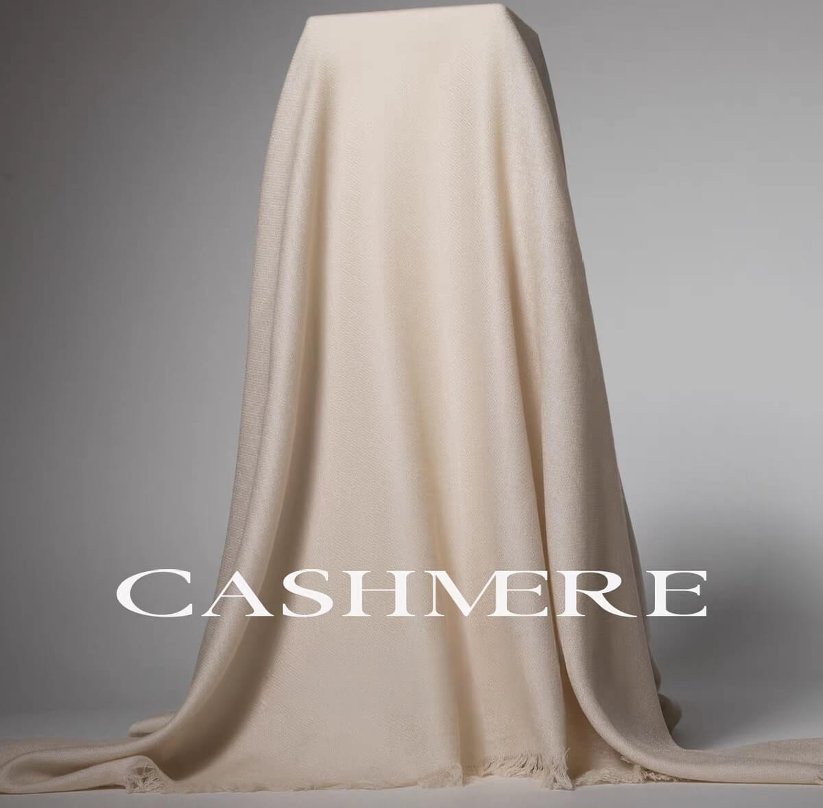 Nude beige cashmere spring fall shawl, soft diamond texture scarf