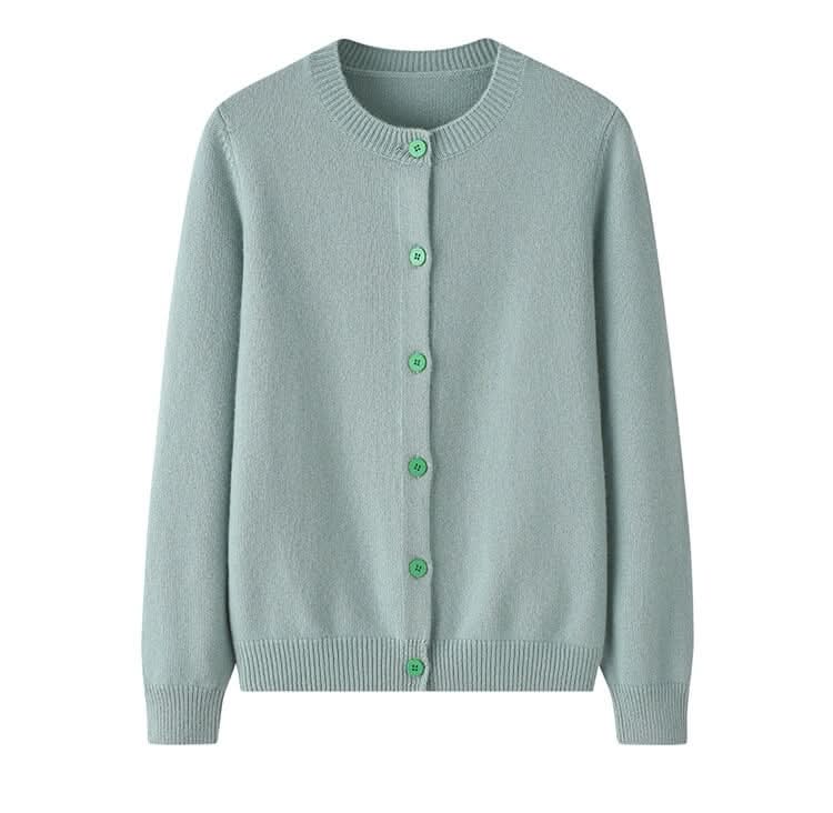 pure cashmere button cardigan women spring layering sweater