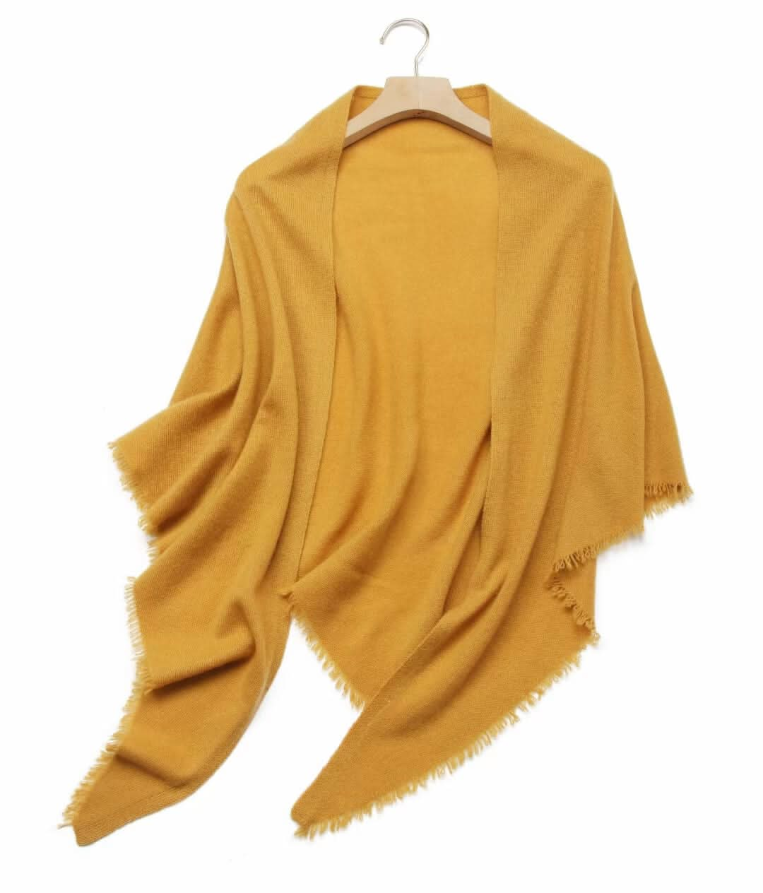 pure cashmere yellow scarf shawl