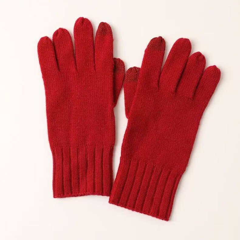 red cashmere gloves luxury winter accessory