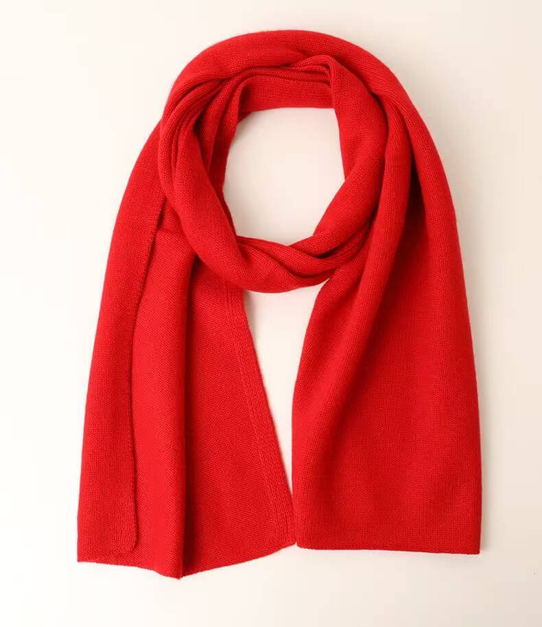 red cashmere small scarf lightweight luxury winter scarf unisex