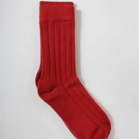 cashmere socks for ladies in red , red cashmere socks,Women's Pure Cashmere Socks