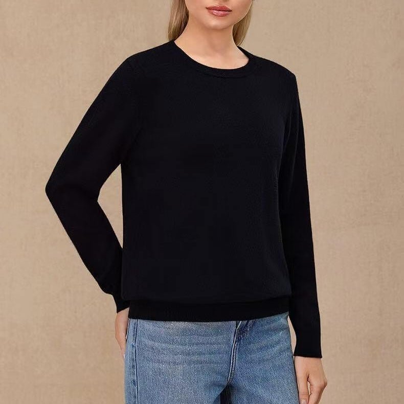 relaxed fit women’s cashmere pullover sweater styling