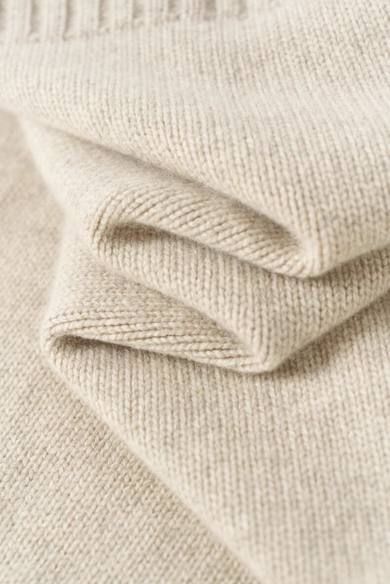 Women’s 100% cashmere turtleneck long dress minimalist style