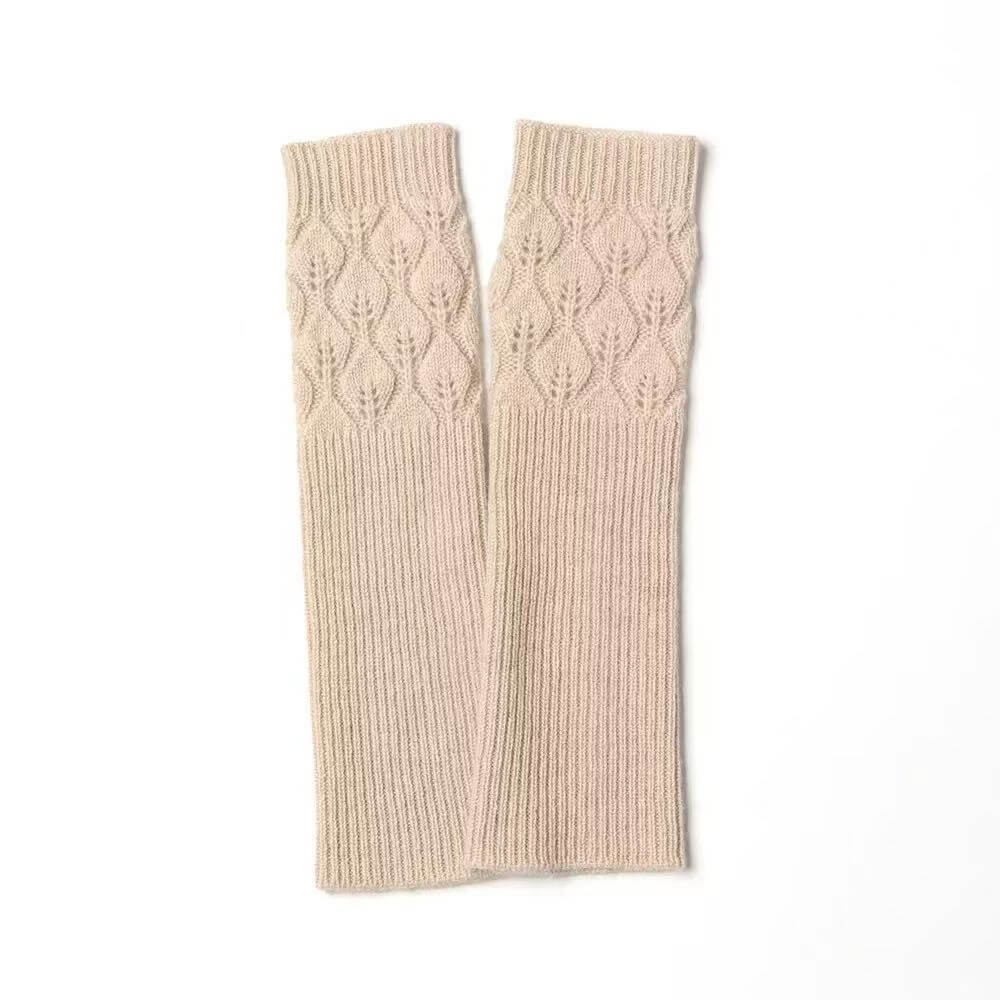 women’s fingerless cashmere gloves for office work