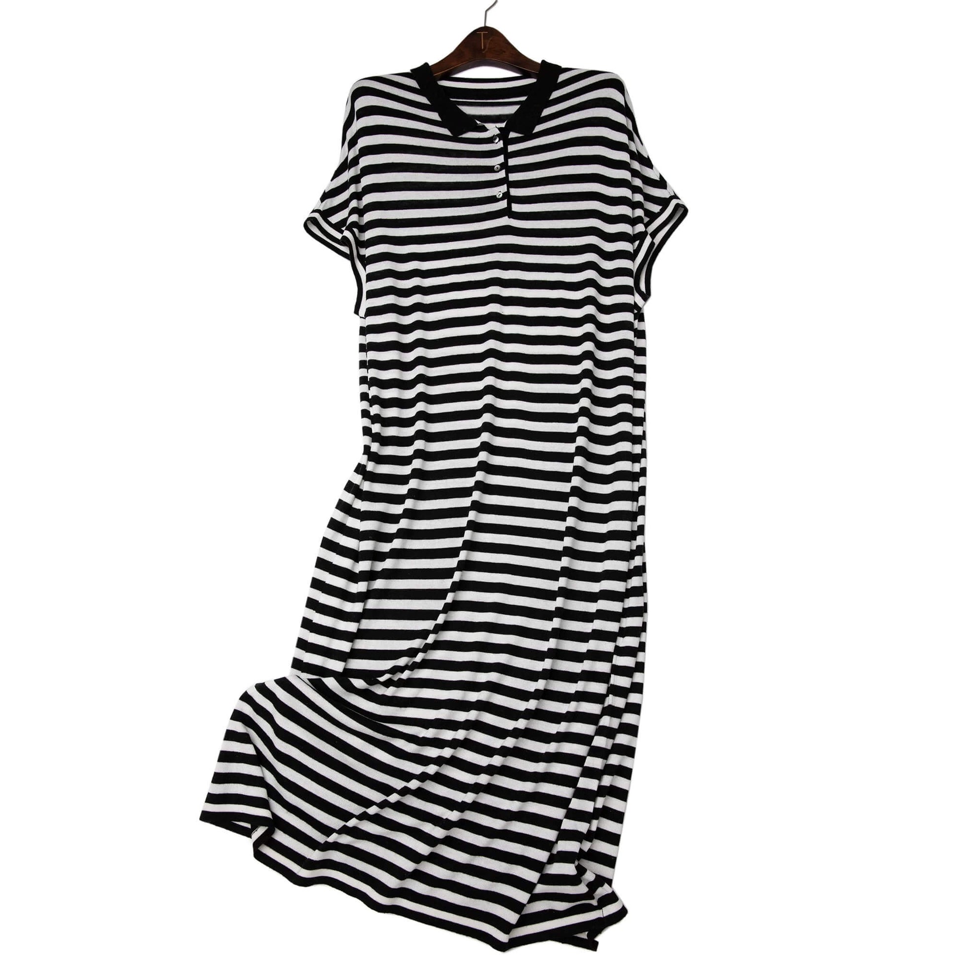 Women’s 15% Cashmere 85% Silk Blend Maxi Dress in black 