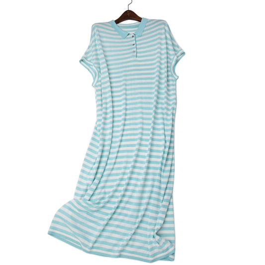 Women’s 15% Cashmere 85% Silk Blend Maxi Dress in blue 