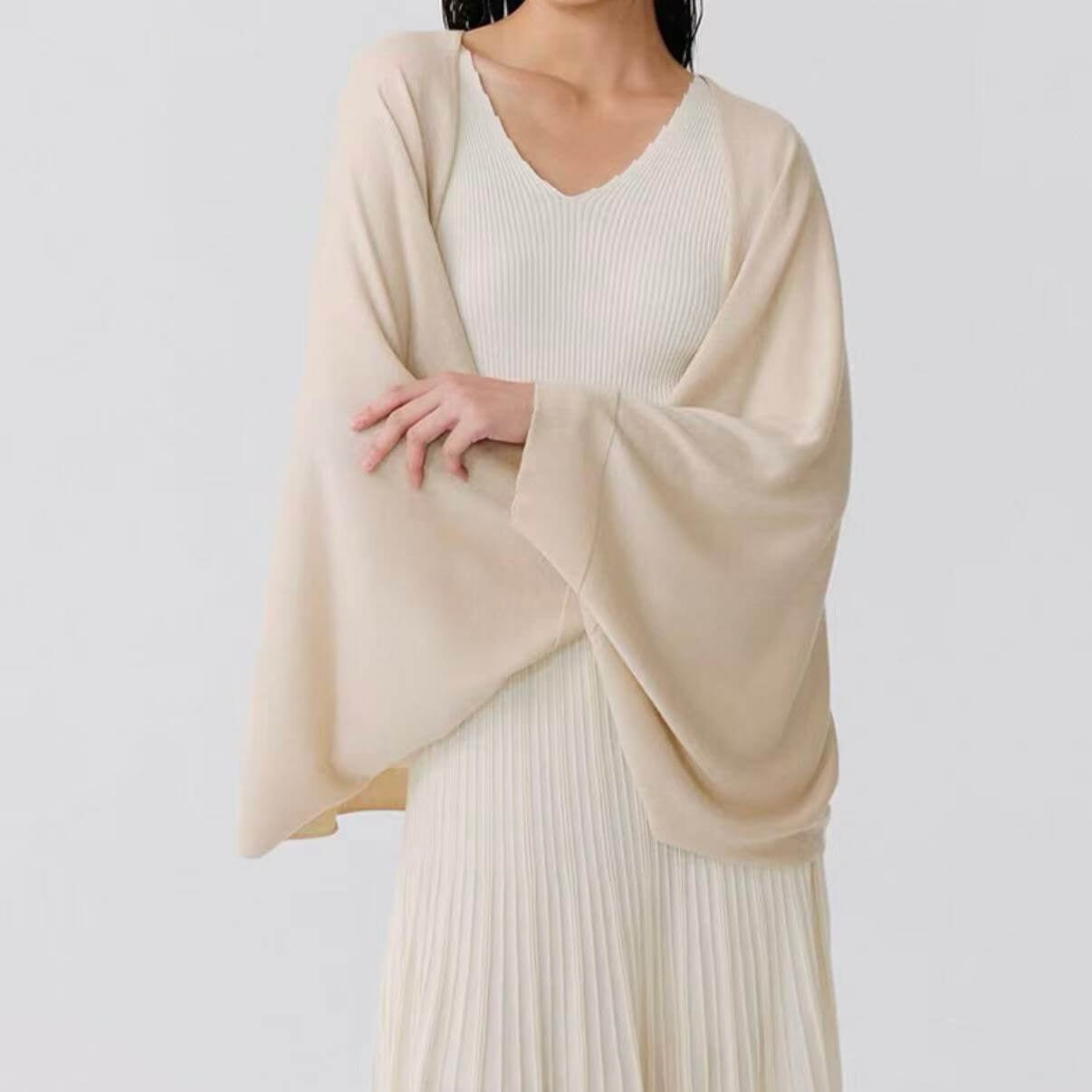 silk cashmere cape shawl women lightweight spring wrap