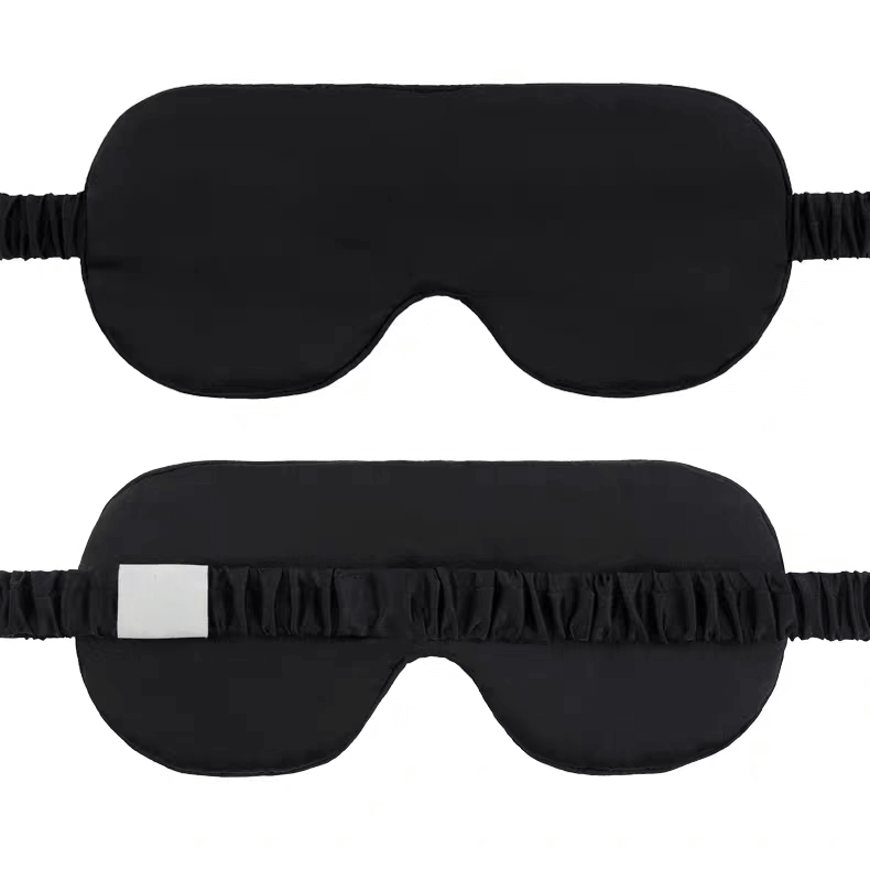 Vinci Cashmere 100% Mulberry Silk Sleep Mask in black 