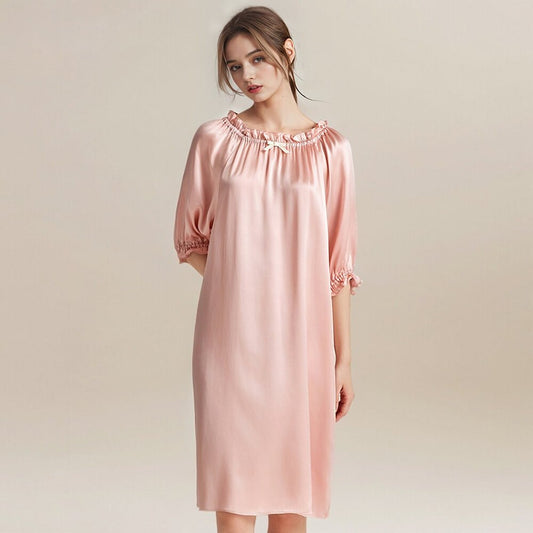 Luxurious 100% Mulberry Silk Nightgown – Embrace Effortless Elegance