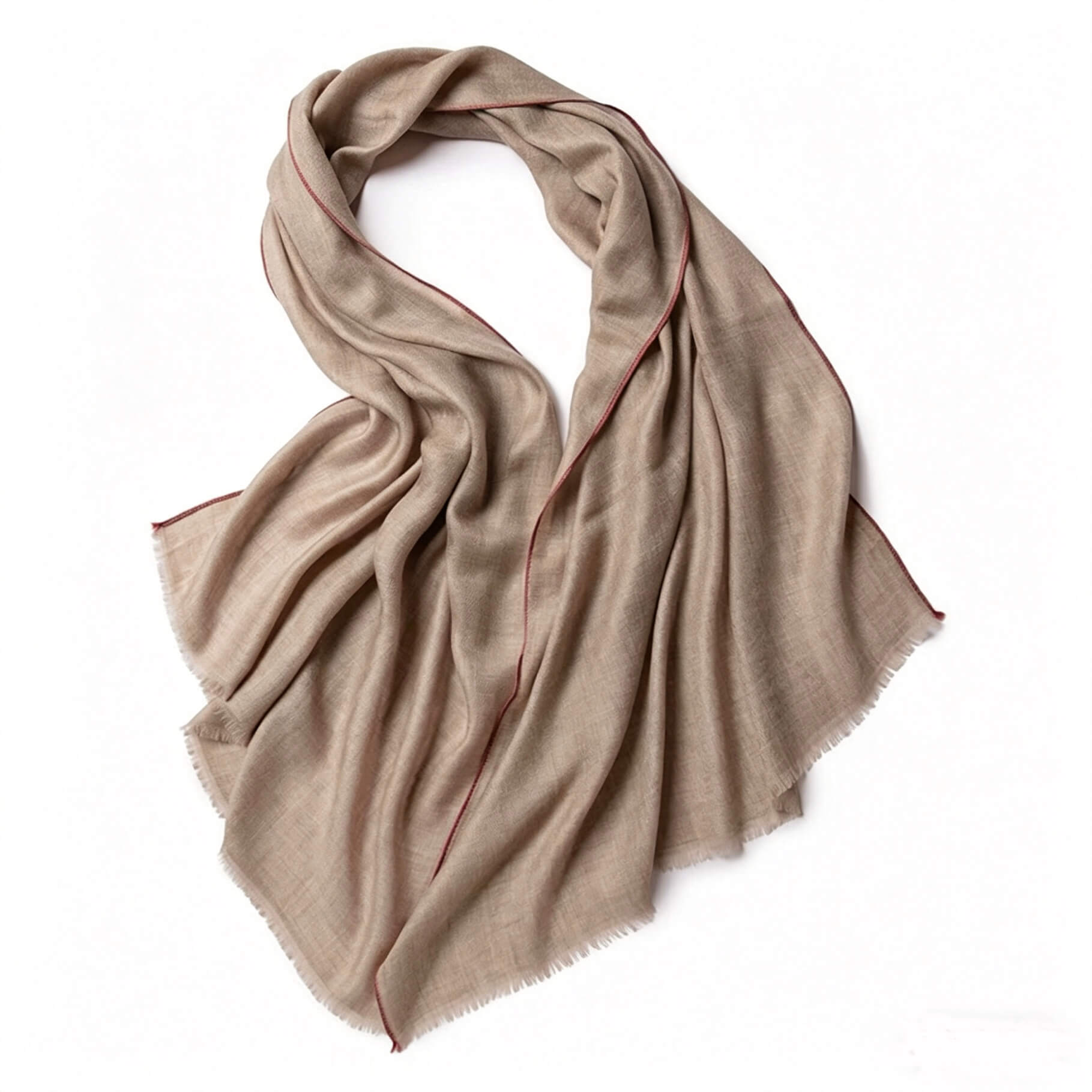 soft 100 percent cashmere scarf herringbone pattern camel color wrap for women